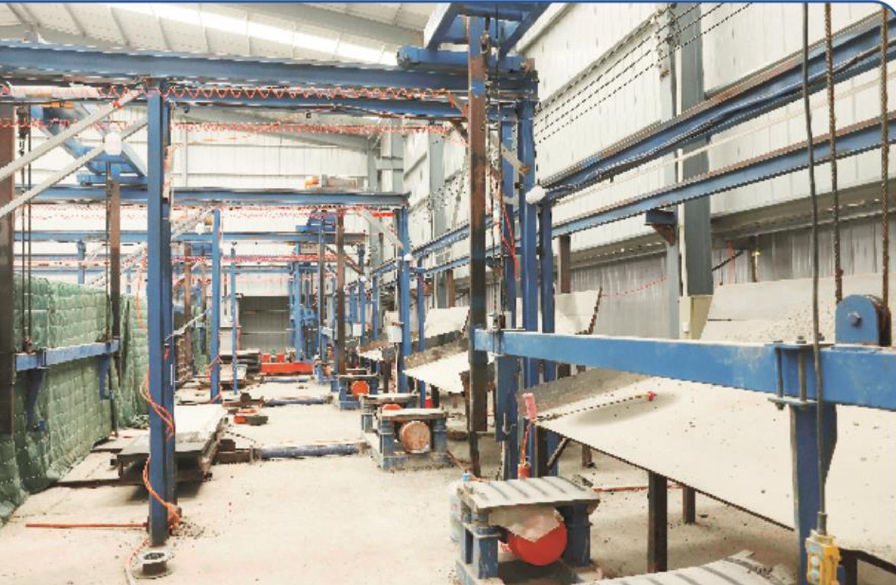 Automated concrete slat production line